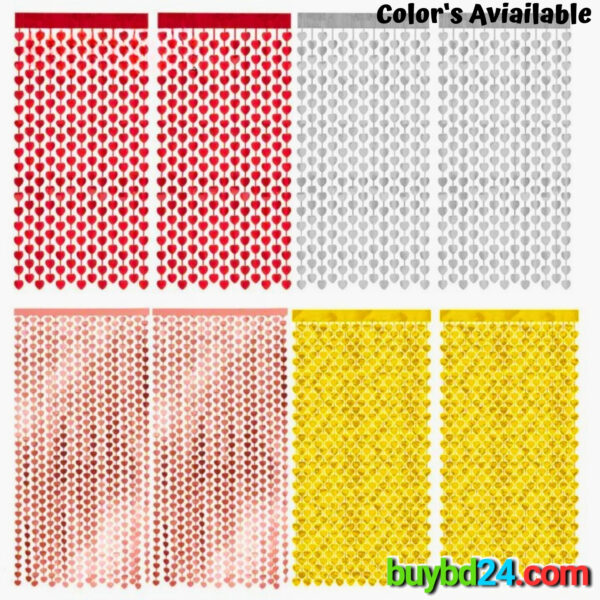 Metallic Curtain Of Hearts - Image 4