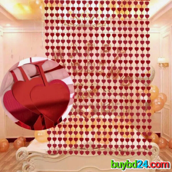 Metallic Curtain Of Hearts - Image 3