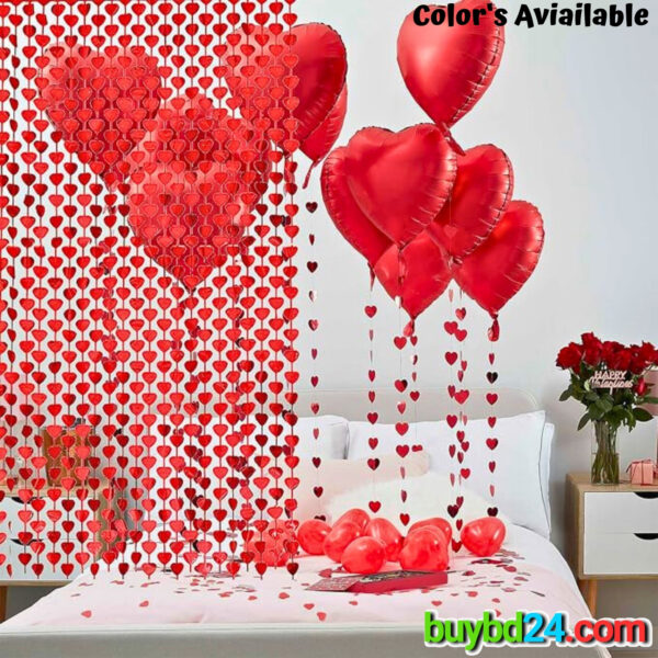 Metallic Curtain Of Hearts - Image 2