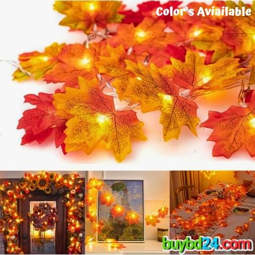 Maple Leaf Fairy Lights-16ft