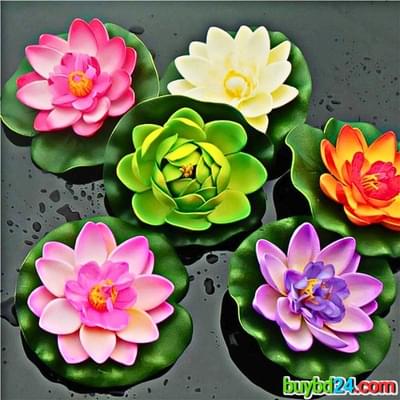 Floating Lotus Flowers LED Candle