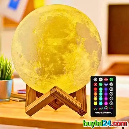 Moon Lamp with Wooden Stand