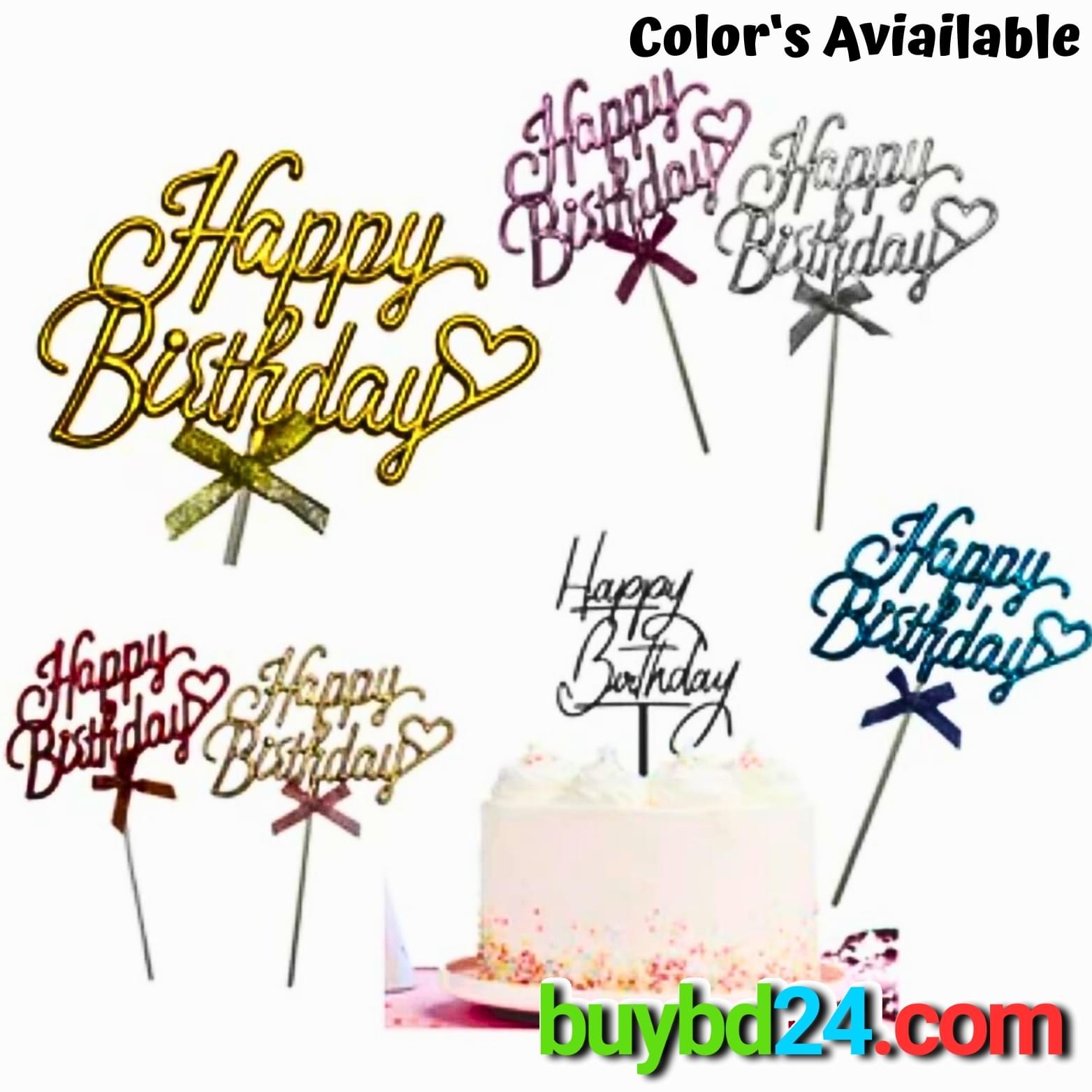 Happy Birthday Cake Topper - Image 2
