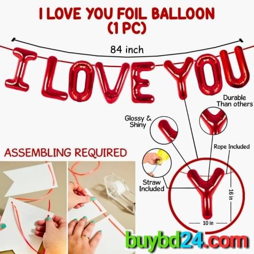 I Love You Foil Balloon