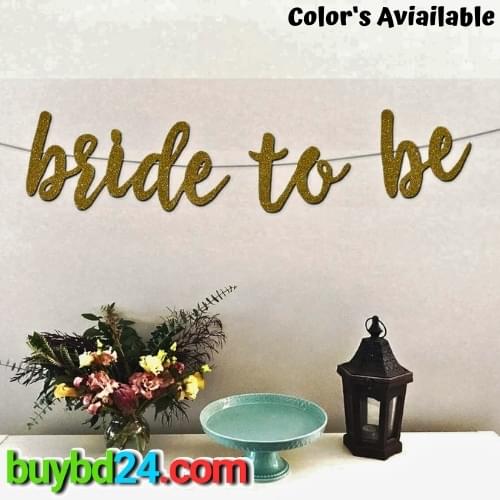 Bride To Be Cursive Banner