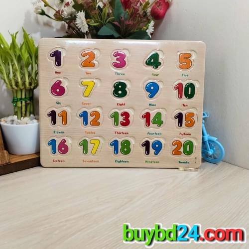 English 123 Number Puzzle PVC Board